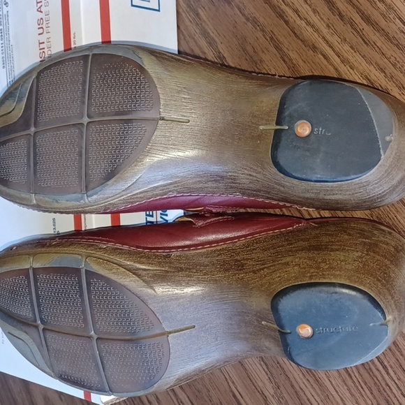 Unstructured by Clarks Burgundy Size 10 Leather Slip On Comfort Clogs UnDeniable - Picture 7 of 8